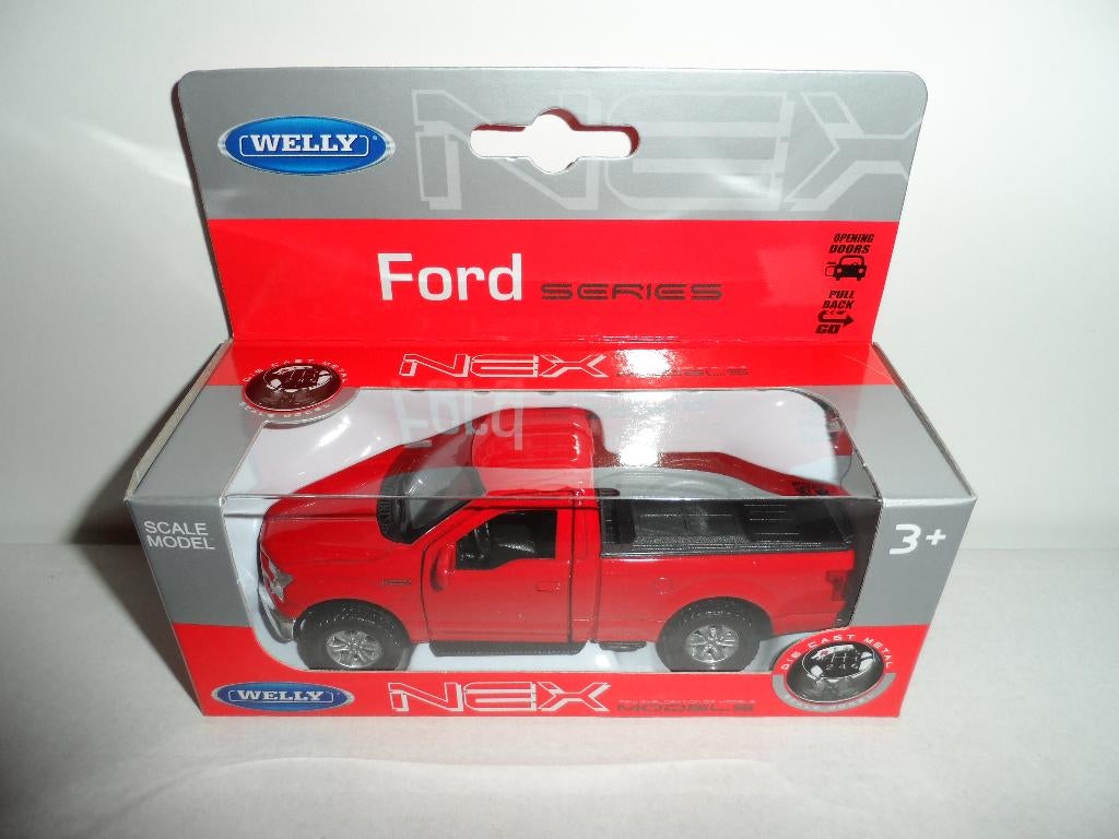 Welly - 2015 Ford F-150 Regular Cab (rood) 1:36, Ophalen of Verzenden, Nieuw, Auto