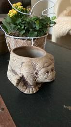 Vintage bloempot aap, Ophalen, Rond, Zo goed als nieuw, Aardewerk