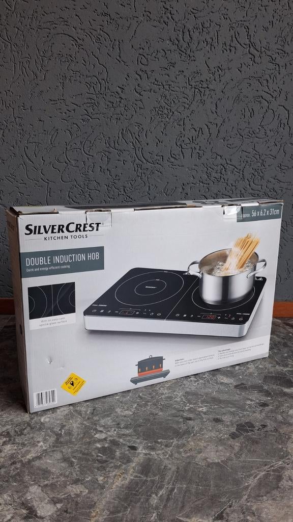 SilverCrest Dubbele Inductiekookplaat - Nieuw in doos, Witgoed en Apparatuur, Kookplaten, Nieuw, 3 kookzones of minder, Ophalen of Verzenden