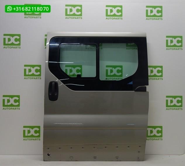 Renault Trafic ('01-'14) Schuifdeur links olijfgroen, Auto-onderdelen, Carrosserie en Plaatwerk, Gebruikt, Links, Ophalen of Verzenden