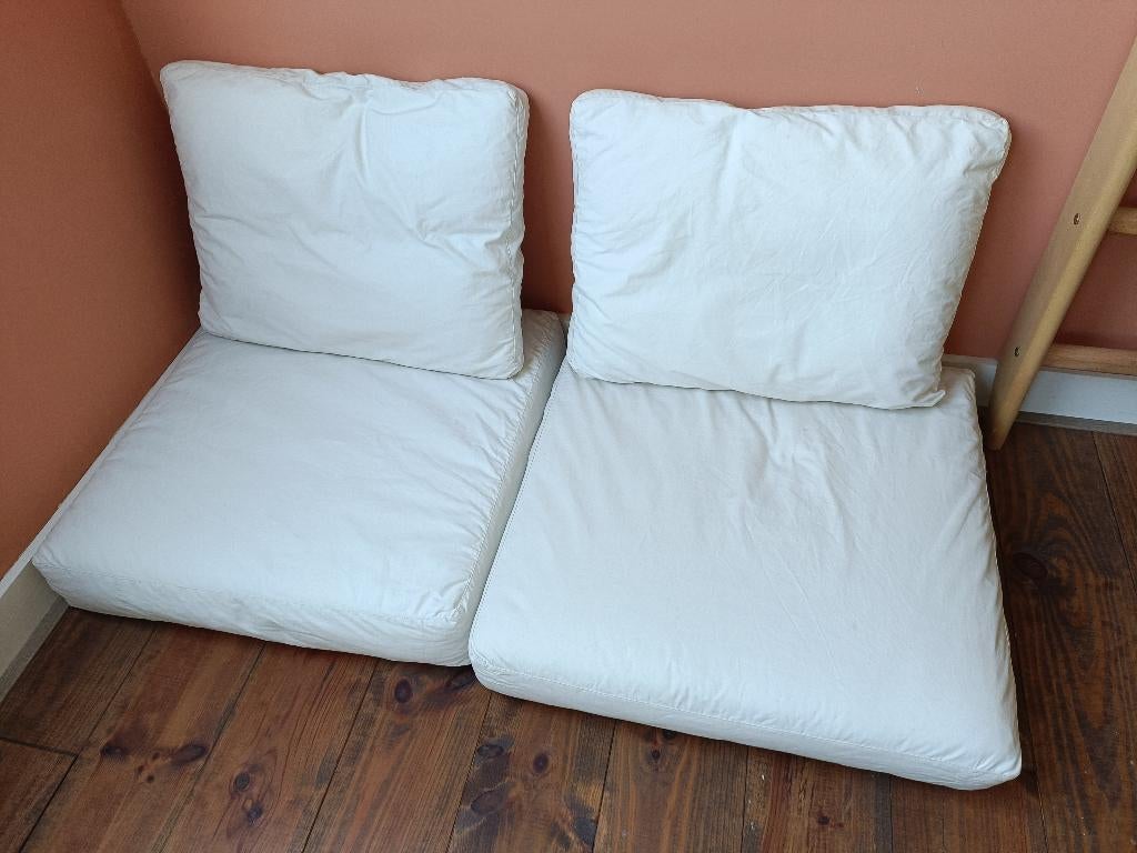 Tuinkussens Ikea 2x zitkussen 2x rugkussen beige, Tuin en Terras, Tuinmeubel-accessoires, Gebruikt, Ophalen