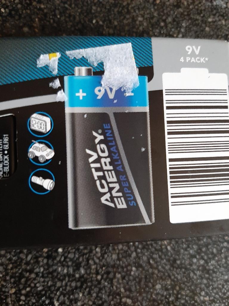 Nieuwe 9V batterijen (4-pack) – Active Energy Super Alkaline, Ophalen, Nieuw