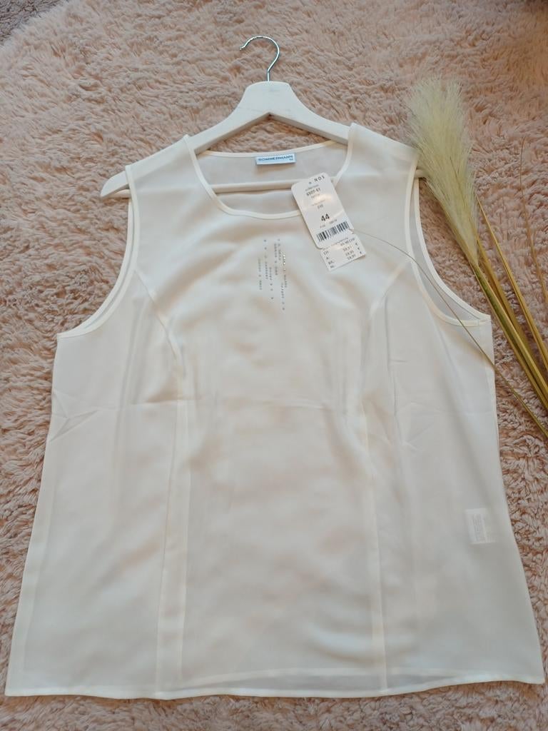 Sommermann luxe top wit met strass steentjes maat 44. Nieuw!, Sommermann, Wit, Maat 42/44 (L), Nieuw
