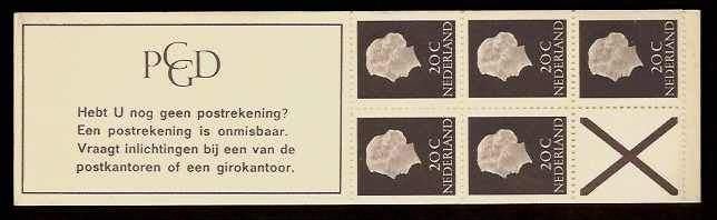 Nederland Postzegelboekje 6d postfris 1967, Ophalen of Verzenden, Na 1940, Postfris