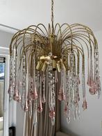 Vintage teardrop kroonluchter roze murano glas Paolo Venini, Ophalen of Verzenden, Zo goed als nieuw, Glas, Hollywood Regency