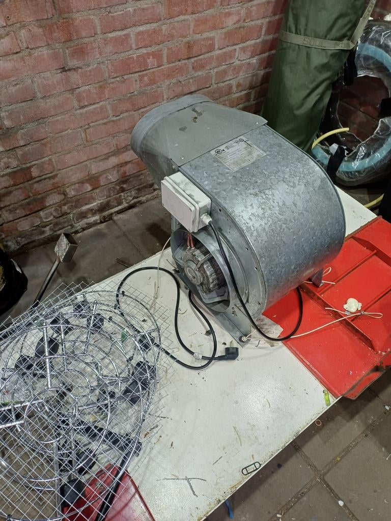 Afzuiging, radiaalventilator tot 5000m3 230v, Ophalen of Verzenden, Gebruikt, Afzuiger