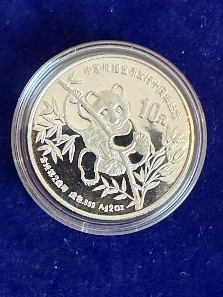 Panda 2 oz zilver 1991, Postzegels en Munten, Edelmetalen en Baren, Ophalen of Verzenden, Zilver
