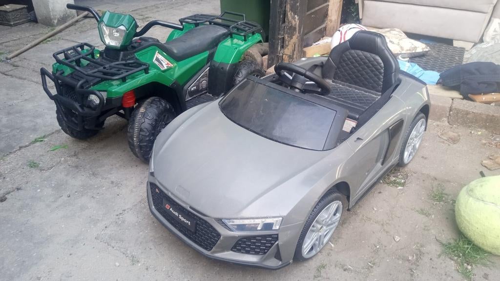 Elektrische kinderauto Audi R8 en quad (geen oplader), Ophalen
