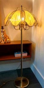 Vintage Hollywood Regency vloerlamp  lotus, Ophalen of Verzenden