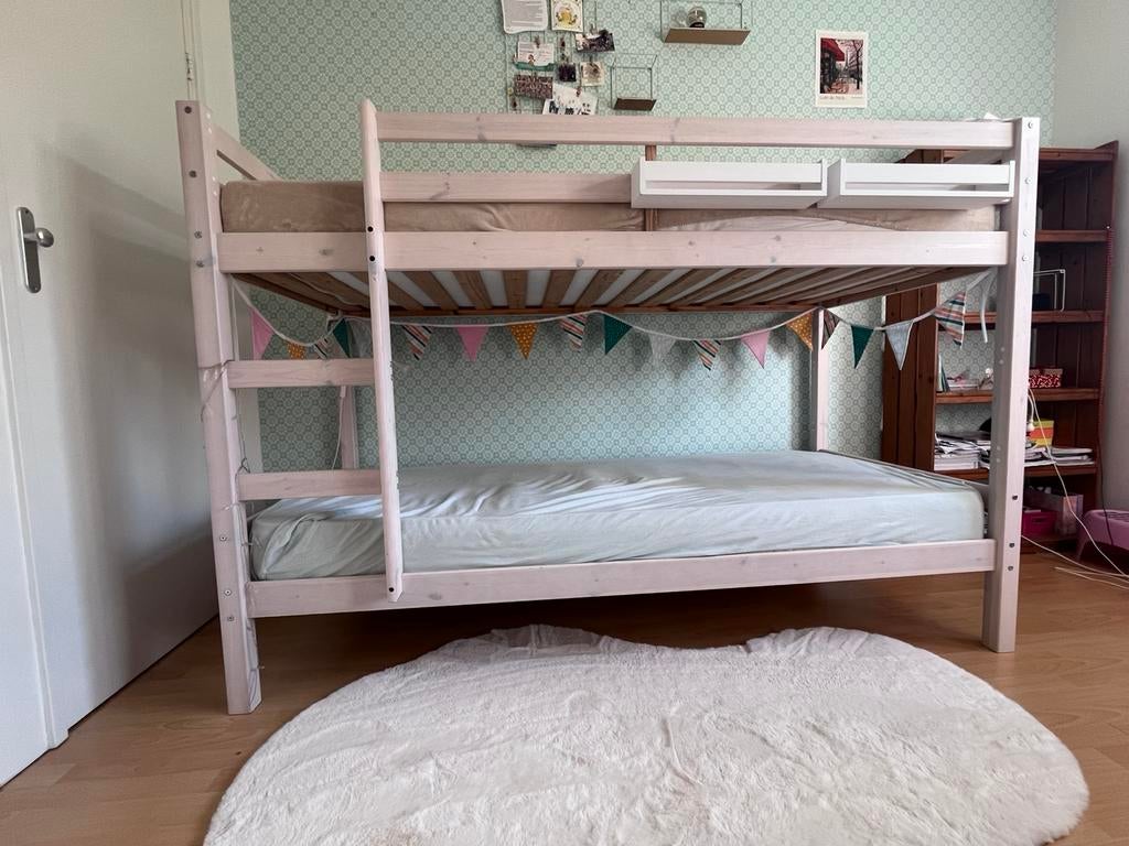 Stapelbed, Huis en Inrichting, Slaapkamer | Stapelbedden en Hoogslapers, Ophalen, 90 cm, Tweepersoons, Minder dan 160 cm