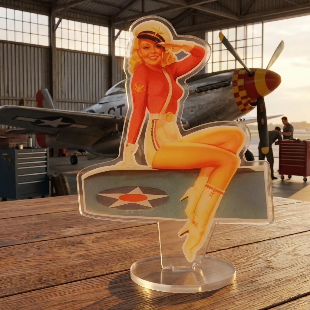 WW2 Retro vliegtuig Pin up Acrylic Standee, Verzamelen, Ophalen of Verzenden, Duitsland