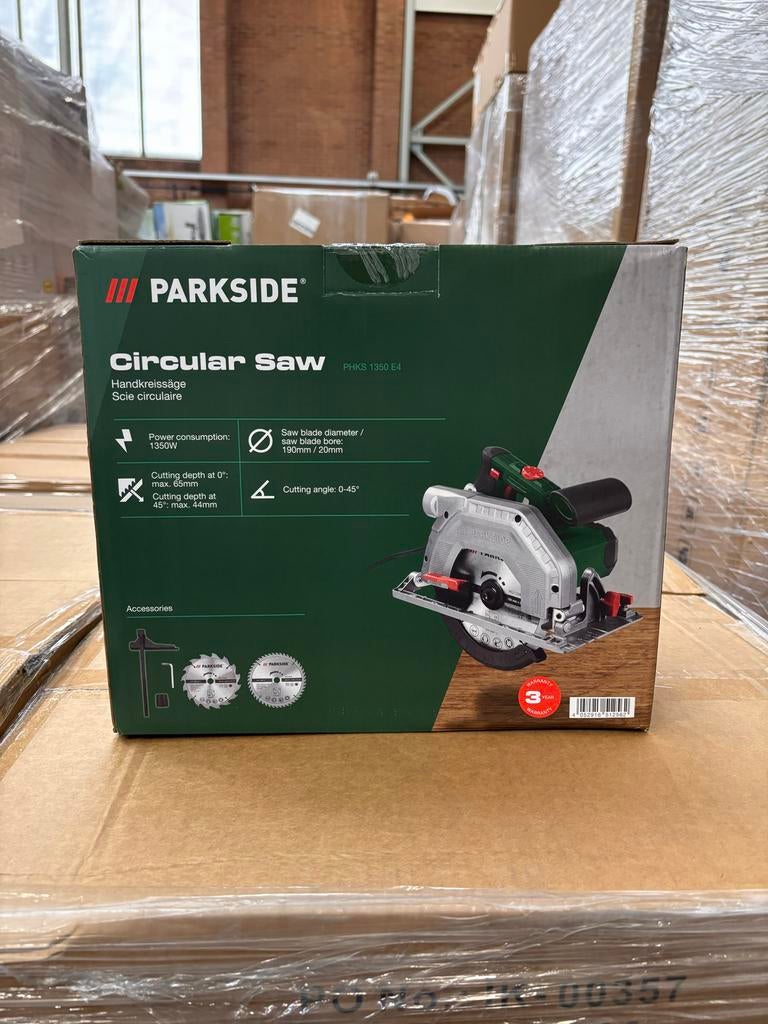 Parkside Cirkelzaag PHKS 1350 E4 - Krachtig en Nauwkeurig, Cirkelzaag, 70 mm of meer, Nieuw, Ophalen of Verzenden