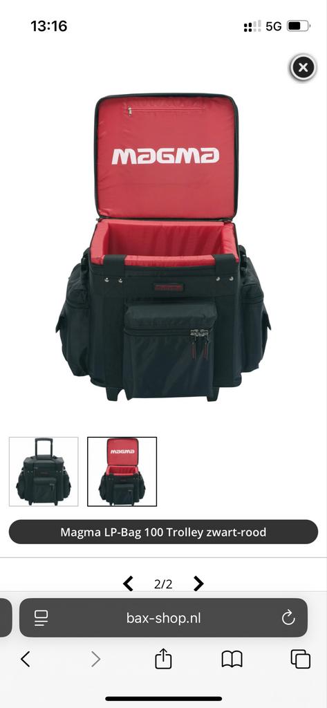 Magma LP-Bag 100 Trolley voor 100 12" platen, Ophalen of Verzenden, Gebruikt, Overige instrumenten, Flightcase