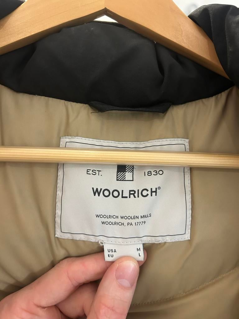 Originele Woolrich Parka Zwart - Zeer goede staat, Kleding | Heren, Jassen | Winter, Ophalen of Verzenden, Zo goed als nieuw, Maat 52/54 (L)
