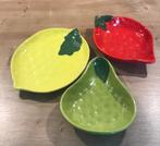 Fruities 3 vrolijke schaaltjes citroen aardbei peer, Ophalen of Verzenden
