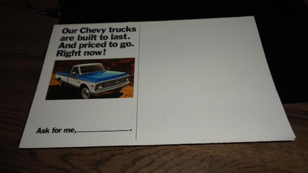 USA Folder  CHEVY  TRUCKS  1968, Verzenden, Nieuw, Overige merken