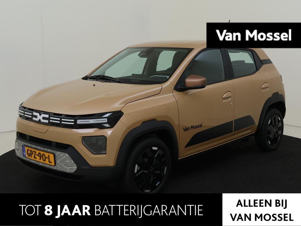 Dacia Spring Extreme 65 26.8 kWh | airco | Apple Carplay/And, Auto's, Dacia, Gebruikt, Bruin, 4 stoelen, Leder en Stof