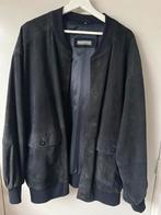 Donkerblauwe suède bomberjack, Ophalen of Verzenden, Zo goed als nieuw, Maat 56/58 (XL), Blauw