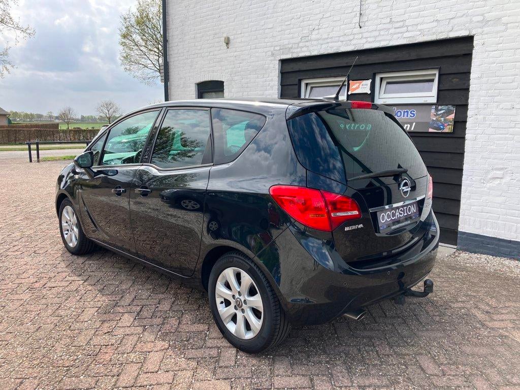 Opel Meriva 1.4 Turbo Cosmo AUTOMAAT zeer mooi + GOED ONDERH, Auto's, Gebruikt, 4 cilinders, Leder en Stof, Zwart