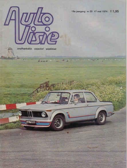 Autovisie 20 1974 : Ford Capri II 1600 L - VW Golf - BMW E21, Ophalen of Verzenden, Gelezen, Algemeen