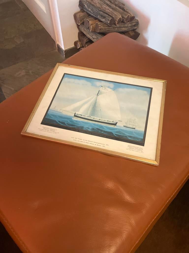 Ingelijste print 'Jonge Maria van Antwerpen 1854', Antiek en Kunst, Kunst | Schilderijen | Klassiek, Ophalen of Verzenden