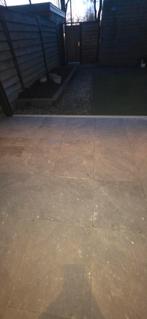 Gratis Grijze terrastegels, Tuin en Terras, Tegels en Klinkers, Ophalen, Gebruikt, 10 m² of meer, Beton