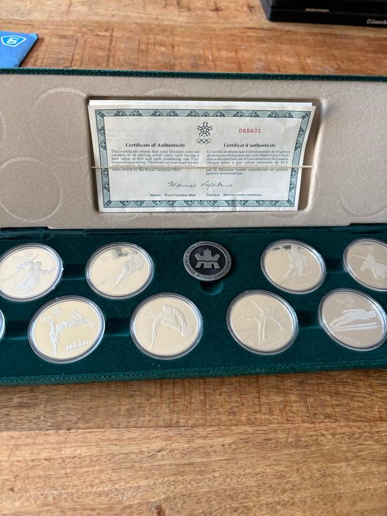 Zilveren munten set Calgary 1988 Olympische Spelen, Postzegels en Munten, Munten | Nederland, Ophalen of Verzenden, Overige waardes