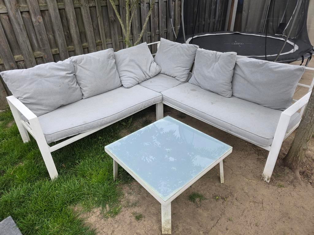 Te koop zeer mooie en degelijke loungeset, Ophalen, Zo goed als nieuw