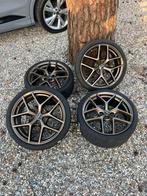 Borbet Y Brons 18 inch velgen Bridgestone Potenza + TPMS, Auto-onderdelen, Ophalen, 18 inch, Gebruikt, Banden en Velgen