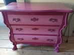 Unieke roze ladekast met sierlijke details, Ophalen, Gebruikt, Barok, Rococo, Vintage, 3 of 4 laden