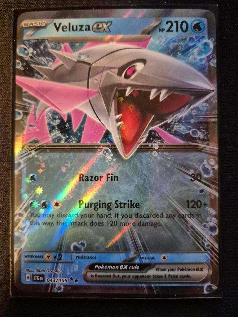 Veluza EX Pokémon kaart - Holo Foil 043/159, Ophalen of Verzenden, Zo goed als nieuw, Losse kaart, Foil