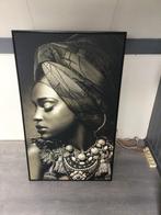 Schilderij Afrikaanse vrouw, Ophalen, Zo goed als nieuw, Schilderij, 75 cm of meer