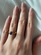 Melano ring goud met paars steentje, Sieraden, Tassen en Uiterlijk, Ringen, Overige materialen, Gebruikt, Ophalen of Verzenden