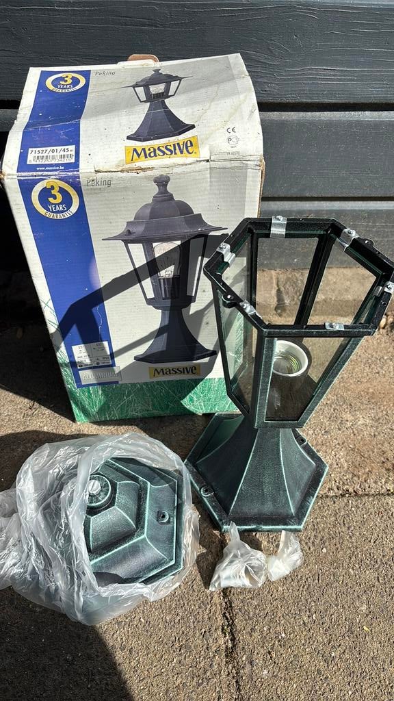 Buitenverlichting 40 cm hoog (zo nieuw uit doos), Ophalen, Minder dan 50 watt, Wandlamp, Netvoeding