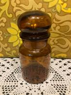 Vintage bruine stopfles (100426c), Antiek en Kunst, Antiek | Glas en Kristal, Ophalen of Verzenden