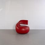 1x Leolux Gisa Fauteuil Draaibaar - Rood Leer, Huis en Inrichting, Fauteuils, Niet ingevuld, Niet ingevuld, Ophalen of Verzenden