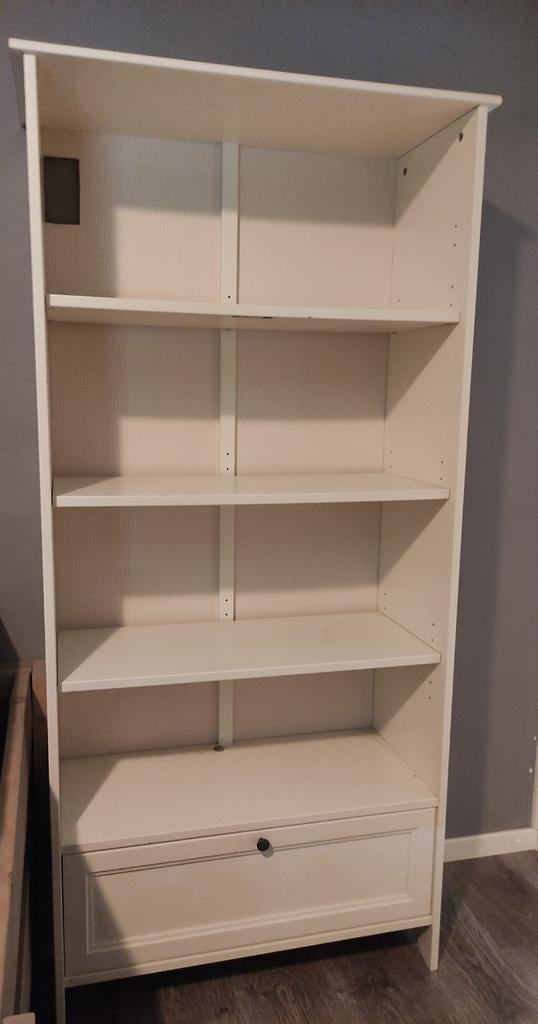 Witte Ikea kast met lade en planken, Huis en Inrichting, Ophalen, Met plank(en), Gebruikt, 50 tot 100 cm