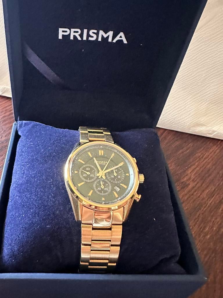 Dames horloge Prisma P.2067 Decade Groen Goudkleurig, Ophalen of Verzenden, Zo goed als nieuw, Staal, Overige merken