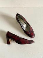 i525 Attica: maat 38,5 leren pumps schoenen hak d-rood/zwart, Attica, Zwart, Ophalen of Verzenden, Zo goed als nieuw