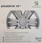 Peugeot 15 inch Enjofix 9406 L4, Auto diversen, Wieldoppen, Ophalen of Verzenden, Zo goed als nieuw