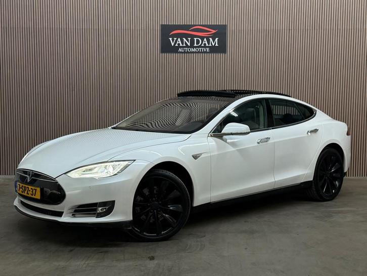 Tesla Model S 85 Performance 2013 NAP 7PERSOONS FREE-SUPERCH, Auto's, Tesla, Bedrijf, Te koop, Model S, ABS, Achteruitrijcamera