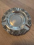Antiek verzilverde herdenkings asbak • 11cm breed, Ophalen of Verzenden, Zilver