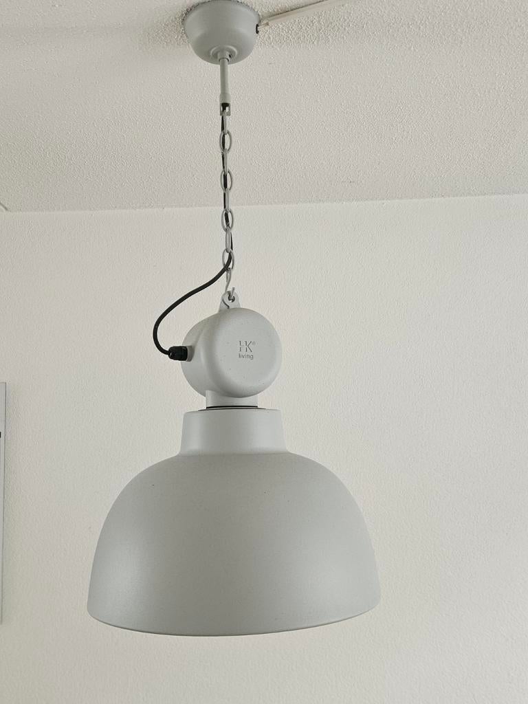 HK living industriele hanglamp grijs, Huis en Inrichting, Lampen | Hanglampen, Ophalen, Zo goed als nieuw, Minder dan 50 cm
