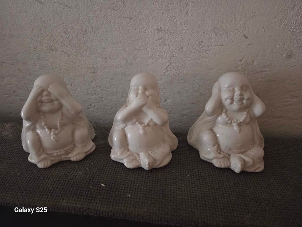 Set van 3 Boeddha beeldjes: Horen, Zien, Zwijgen, Ophalen of Verzenden