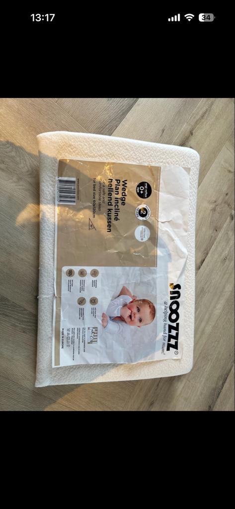 Snoozzz Reflux Kussen - Ideaal voor baby's met reflux, Eenpersoons, Wit, Ophalen of Verzenden, Zo goed als nieuw