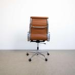 3x  Vitra Eames EA 219 Bureaustoel Kastanje Leer – Aluminium, Niet ingevuld, Bruin, Niet ingevuld, Ophalen of Verzenden