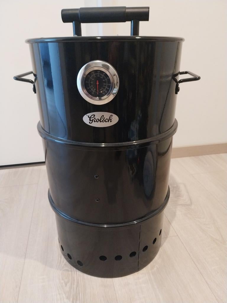 Grolsch Barbecue Barrel - Rookoven en BBQ in één, Ophalen, Gebruikt, Grolsch, Met accessoires