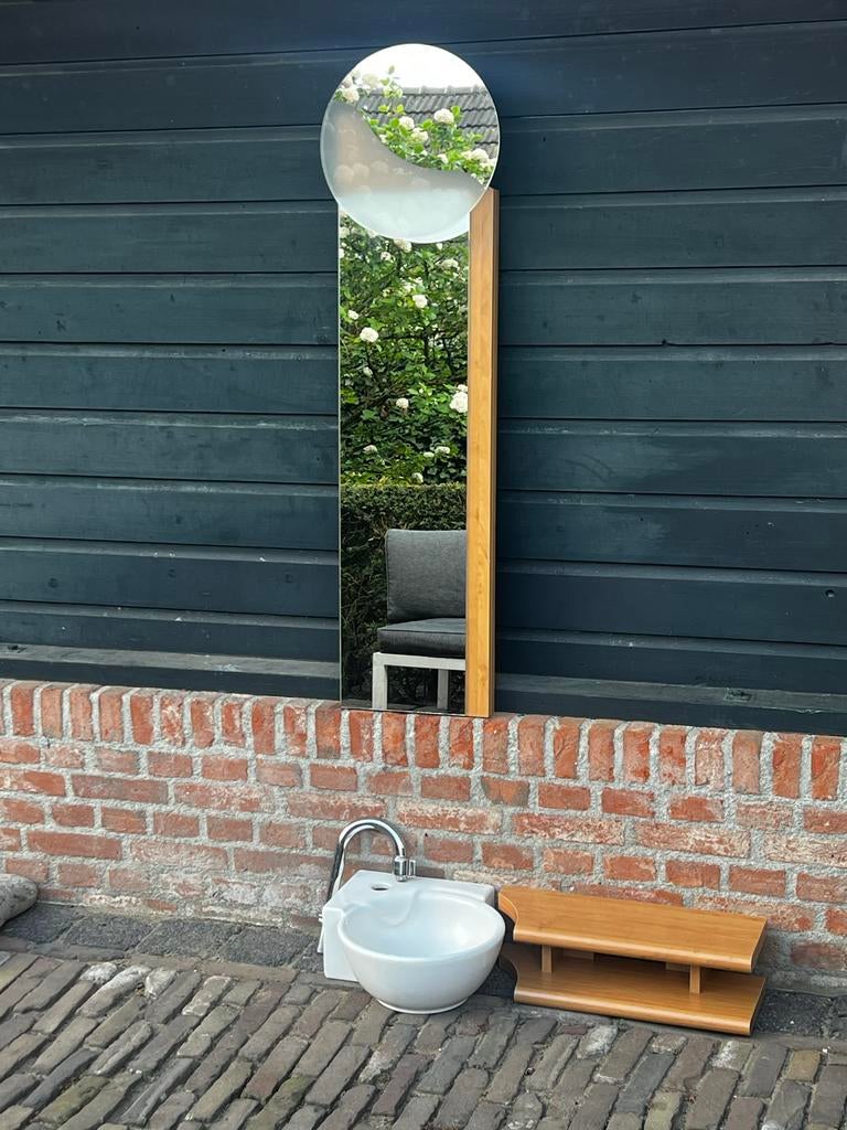 Badkamermeubel met spiegel, wasbak en kraan Spfinx, Minder dan 50 cm, Gebruikt, Ophalen of Verzenden, 25 tot 50 cm