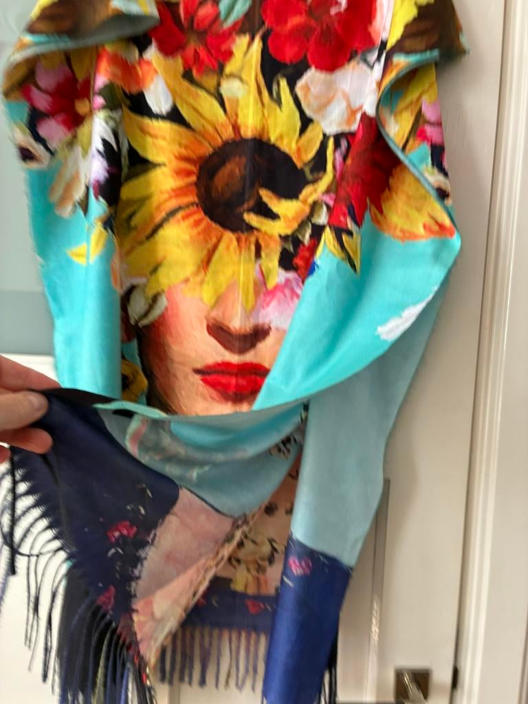 Omslagdoek Frida Kahlo dubbelzijdig, Ophalen of Verzenden