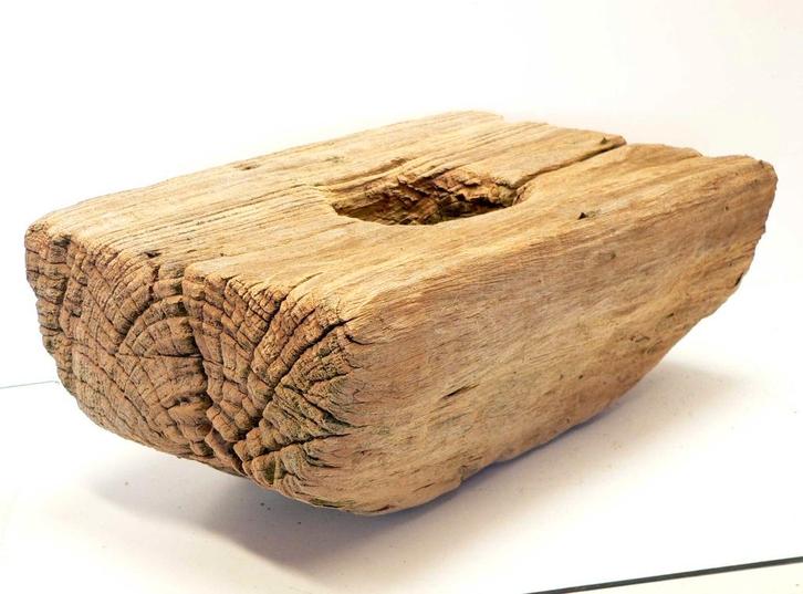 geleefd hout vijzel bak doorleefd teak schaal decoratie HV1, Antiek en Kunst, Kunst | Niet-Westerse kunst, Ophalen of Verzenden